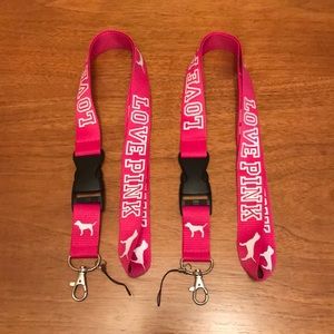 2x New Love PINK Lanyards